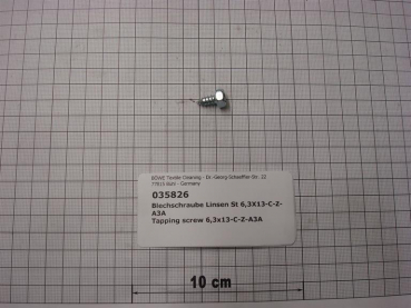 Metal screw DIN7976,6.3x13mm,galvanized