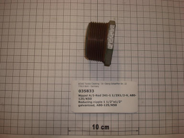 Reducing nipple,241V4015,O/I,1 1/2"x1/2",galvanized