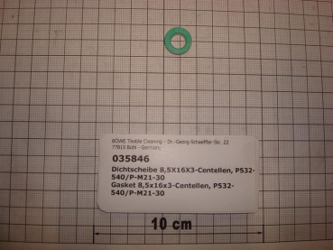 Gasket 8,5x16x3 Centellen, P532-540, P/M 21-30