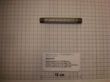 Double nipple,NIPV0810,1/4"x100mm,galvanized