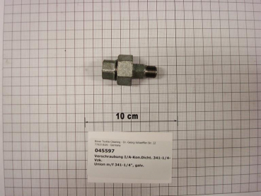 Screw connection,I/O,conical sealing,341V08,1/4",galvanized