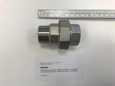 Screw connection,I/O,conical sealing,341V4A25,1",A4,stainless steel