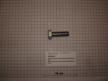 Hexagon screw DIN933,M16x50mm,8.8,galvanized