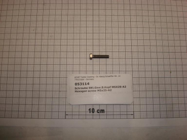 Hexagon screw DIN933,M5x25mm,A2 stainless steel