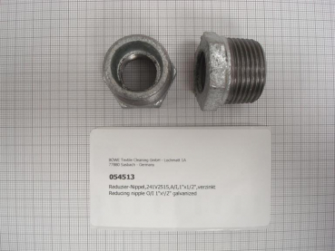 Reducing nipple,241V2515,O/I,1"x1/2",galvanized