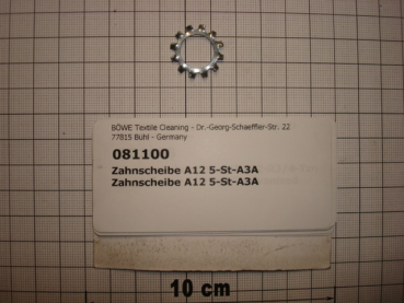 Toothed washer,A12,5mm,galvanized,DIN6797