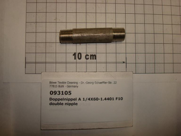 Double nipple,NIPV4A0806,1/4"x60mm,stainless steel