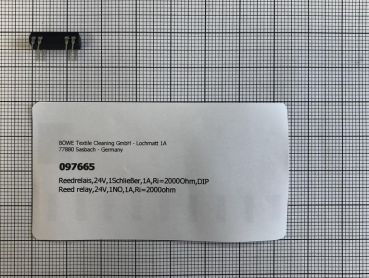 Reed relay,24V,1NO,1A,Ri=2000ohm