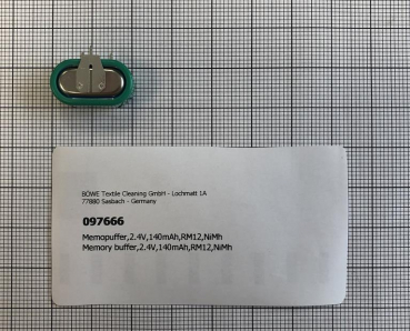 Memory buffer,2.4V,140mAh,RM12,NiMh