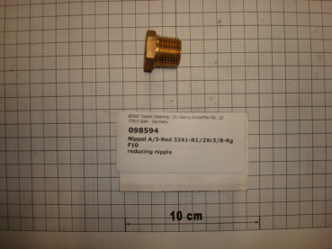 Reducing nipple,3241,O/I,1/2"x3/8",red brass