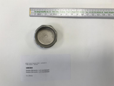 Plug,290V4A32,1 1/4",A4,stainless steel