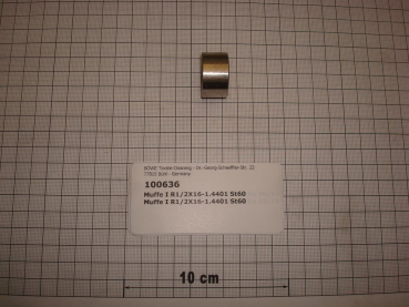 Muffe,270V4A1515,DIN2950,1/2"x16mm,Edelstahl 1.4401