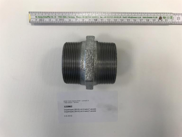 Double nipple,280V50,with hexagon,2",galvanized