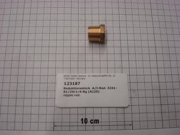 Reducing nipple,3241,O/I,1/2"x1/4",red brass
