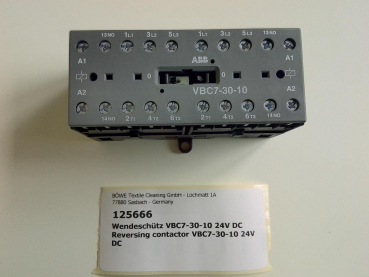 Reversing contactor,VBC7-30-10,24VDC