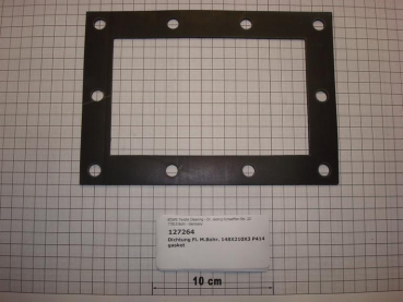 Gasket,square,148x210x3mm,10-holes,flat,P414,P422