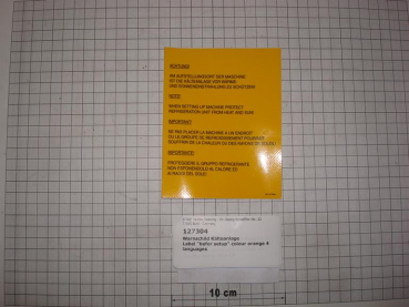 Label "befor setup" colour orange 4 languages