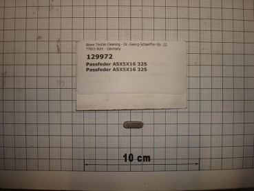 Fitting key,A5x5x16mm,DIN6885