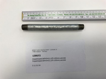 Double nipple,NIPV0410,1/8"x100mm,galvanized