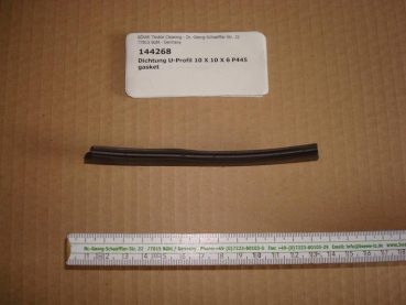 Gasket,round,u-profile,10x10x6mm,sold by metre,P470,SI70