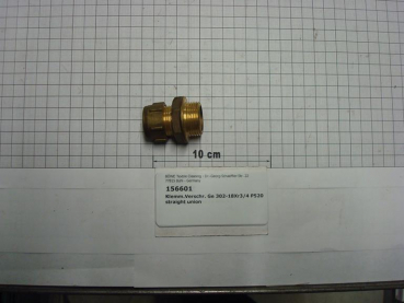 Compression fitting,straight,screw-in,302-18x3/4",male thread