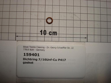 Copper sealing ring,5,9x9,3x2,2mm,f.7/16",UNF,cooling unit
