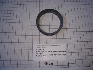 Gasket,v-profile,63x75x15,5mm,viton,Type V-70 S