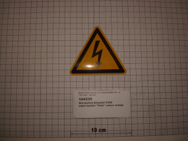 Label symbol "flash" colour orange
