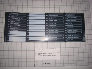 Program sticker English, 5th gen Zollner control