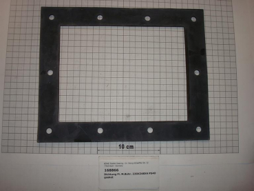 Gasket,square,220x248x4mm,10-holes,P532,P540