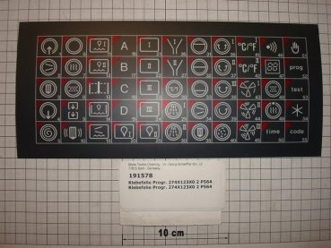 Programming foil 274x123x0,2, P564