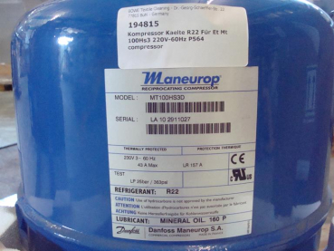 Cooling compressor,MT100HS3,R22,230V-60Hz,P564,P575