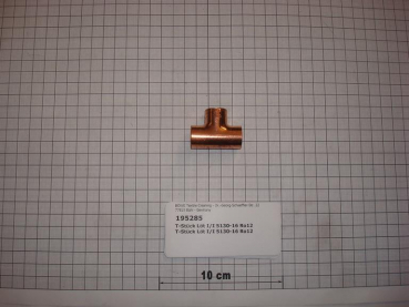 Solder T-piece,I/I,T16mm,copper,DIN2861,Nr.5130