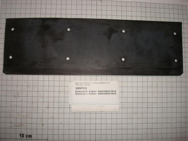 Gasket,square,120x350x3mm,8-holes,flat,SI70
