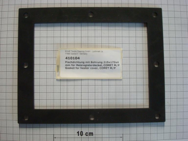 Gasket,square,170x215x4mm,8-holes,for heater cover,COMET P/M