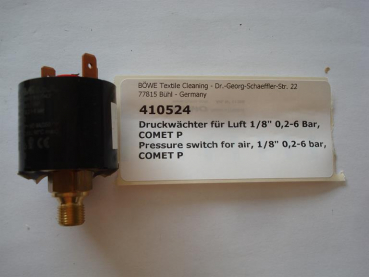 Pressure switch for air,1/8",0,2-8 bar,5811,COMET P/M