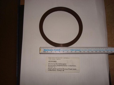 Gasket,round,u-profile,104x119x10mm,f.sightglass Sluice/Flash tank,COMET M
