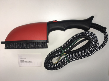 Hand finisher with brush,e.g.for curtains