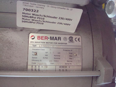 Drive motor,230/400V-50Hz,15KW,8 pole,P5100