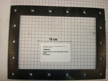 Gasket,square,220x295x4mm,18-holes,K540