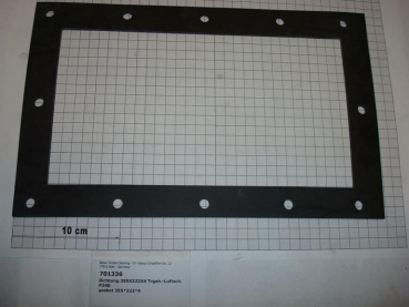 Gasket,square,222x355x4mm,12-holes,cage housing-air duct,P240/P12 (old)