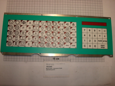 Operating panel - plate wtih foil, P240