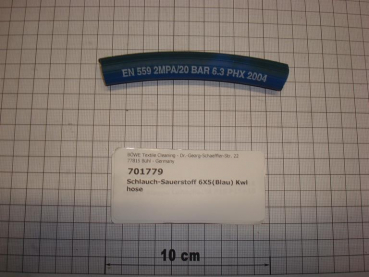 Hose for oxygen 6x5 blue