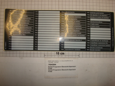 Program sticker Spanish, P240