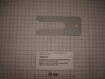 Spacer plate for safety trough K16-25/P17-25/P/M12-18