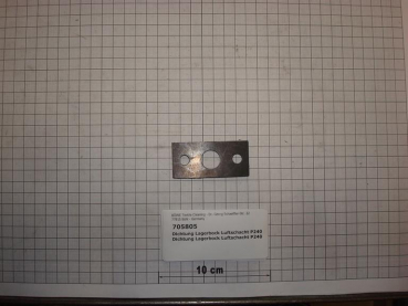 Gasket,square,30x65x4mm,3-holes,bearing block,air duct,P240
