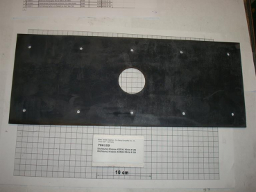 Gasket,square,170x435x4mm,11-holes,flap,P25