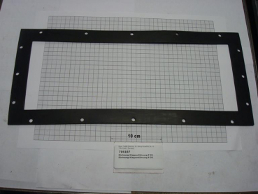 Gasket,square,206x473x4mm,16-holes,for damper box,P25