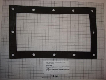 Gasket,square,180x300x4mm,12-holes,for maintenance at air duct,P240