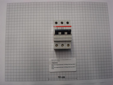 Circuit breaker,3 pole,3A,C